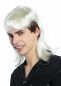 Preview: Perücke Vokuhila braun platin blond 80er Hipster retro Proll Modell: CW-031-P4-P613