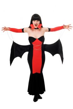 Gräfin Dracula Vampirin Damenkostüm L066