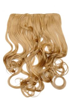 Haarverlängerung 5 Clips lockig Dunkel-Goldblond Modell: WH5008-180C
