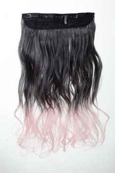 5 Clip-In Extension lockig Ombre Schwarz-Rosa Modell: YZF-3179P