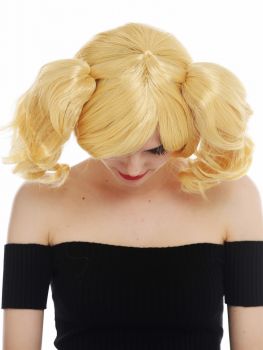 Perücke Cosplay abnehmbare Zöpfe schulterlang Blond Modell: SH70102