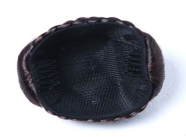 Dutt Haardutt Haarknoten Chignon traditionell geflochten oval groß Schwarz Rot Mix Modell: TYP-616