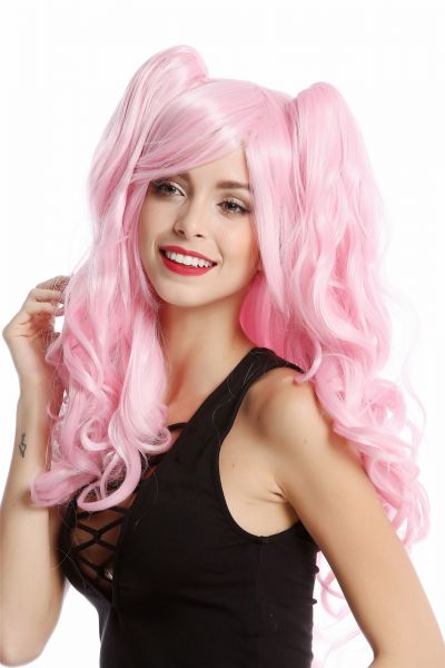 perücke cosplay 2 zöpfe helles pink modell: yzf-4379dress