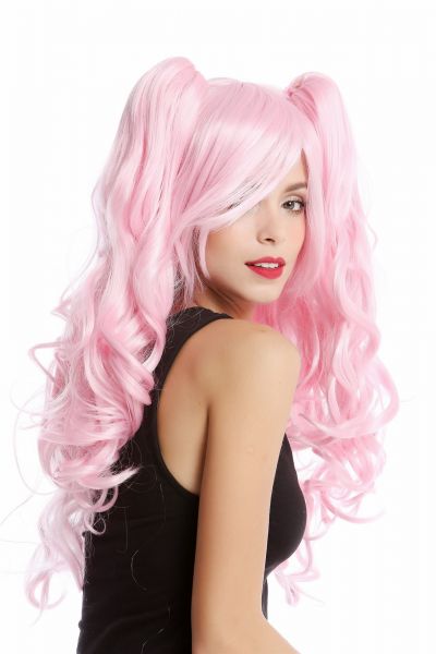 perücke cosplay 2 zöpfe helles pink modell: yzf-4379dress