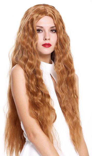 Perücke Lang Mittelscheitel Gewellt Blond Kupferblond Modell: 6083HDRESS ME  UP - Der Onlineshop für Kostüme, Perücken und Accessoires