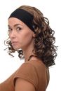 Damenperücke Stirnband Mittelbraun Locken Schulterlang Modell: BRO-704