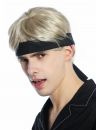 Perücke Stirnband kurz blond 80er Karate Kämpfer Modell: CW-037-KII220